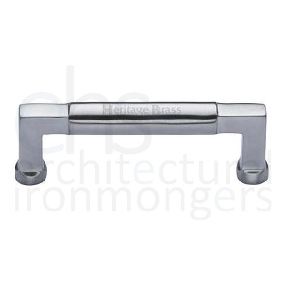 C0312 203-SC • 203 x 218 x 40mm • Satin Chrome • Heritage Brass Bauhaus Cabinet Pull Handle